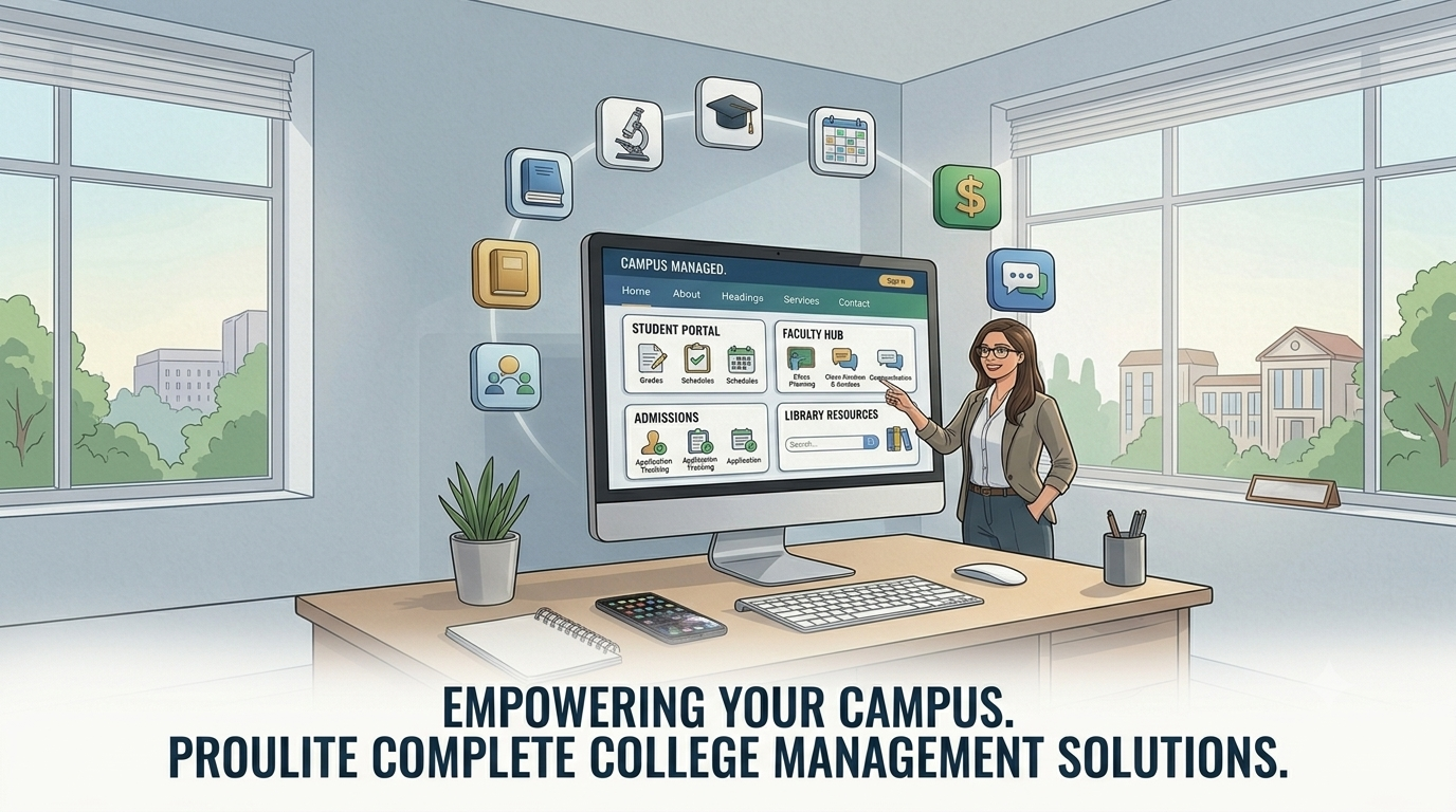 Modern college campus